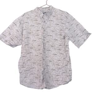 Woolrich Stone Fish & Kelp Print Button Down Shirt - L